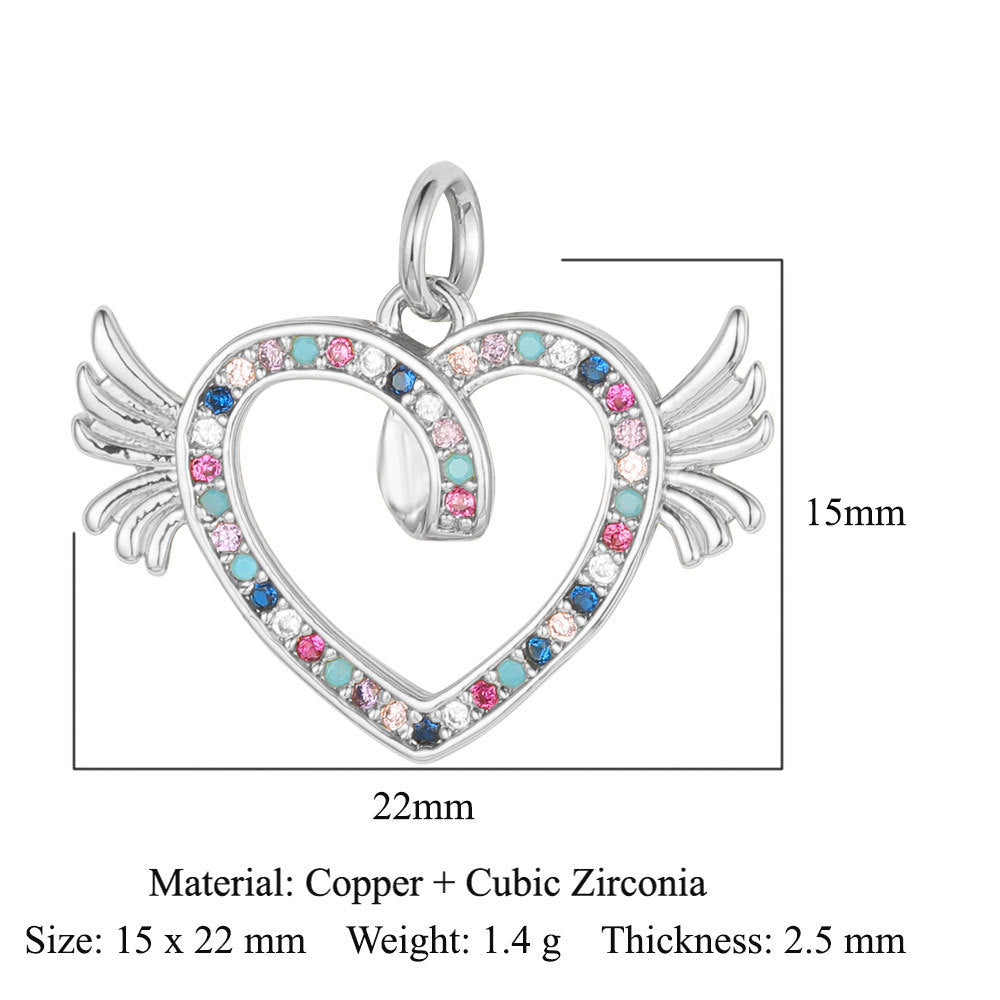 Copper zircon DIY jewelry accessories ins wind butterfly