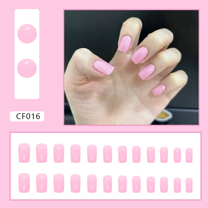 Sweet Pink Square Nails