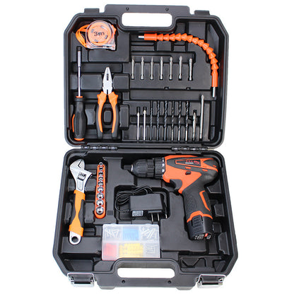 Lithium battery drill comprehensive toolbox set