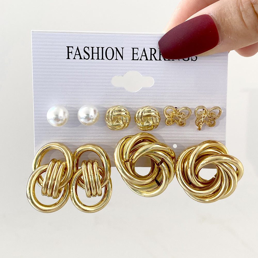 Rhinestones Large Hoop Earrings Jewelry Wholesale