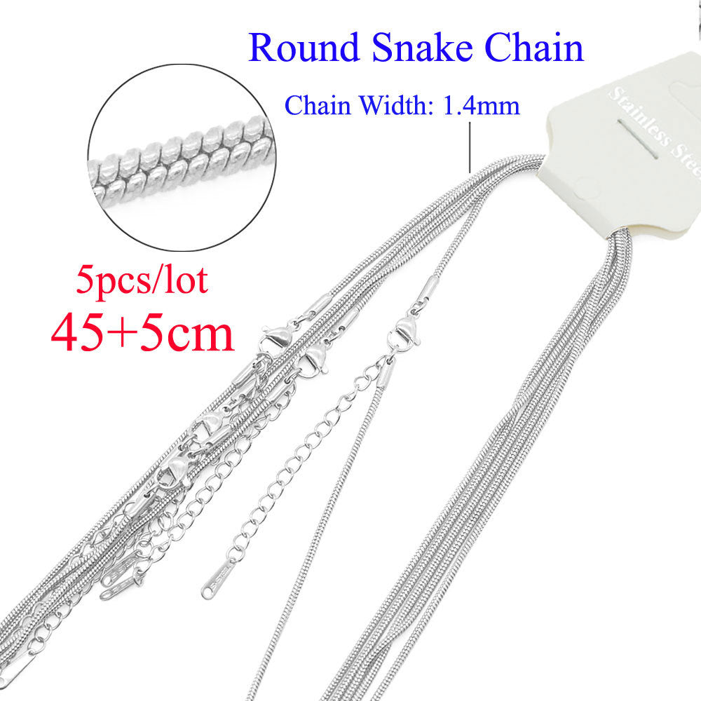 5 pcs/pack cross chain stainless steel DIY