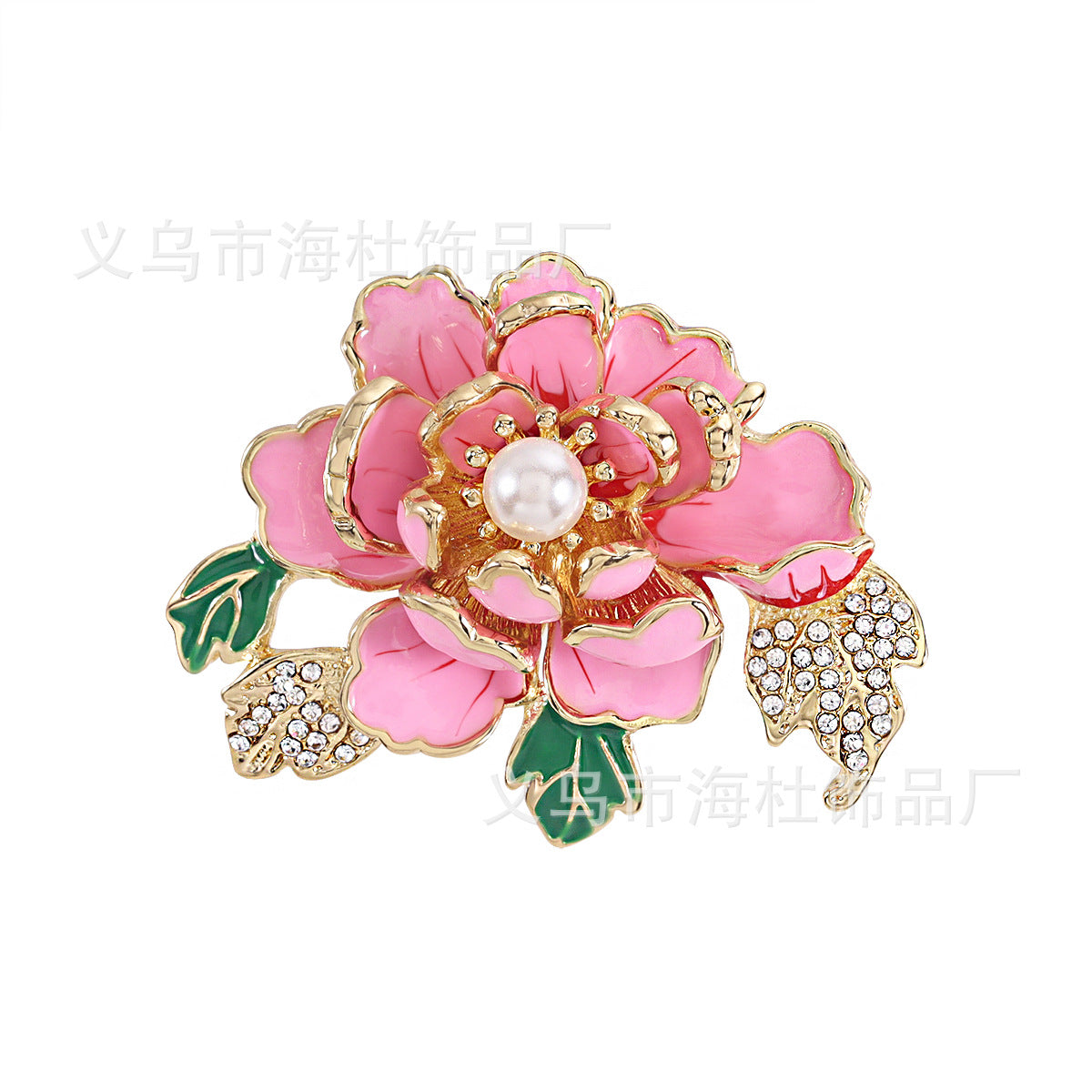 Pearl Peony National Style Brooch