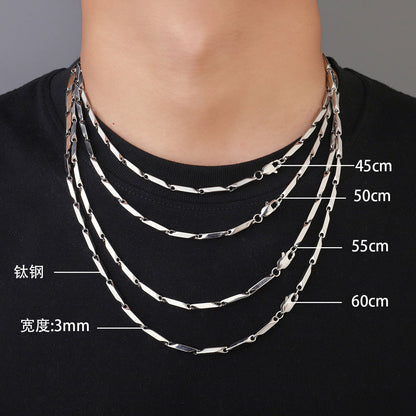 fashion Stainless steel bamboo chain jewelry collarbone chain