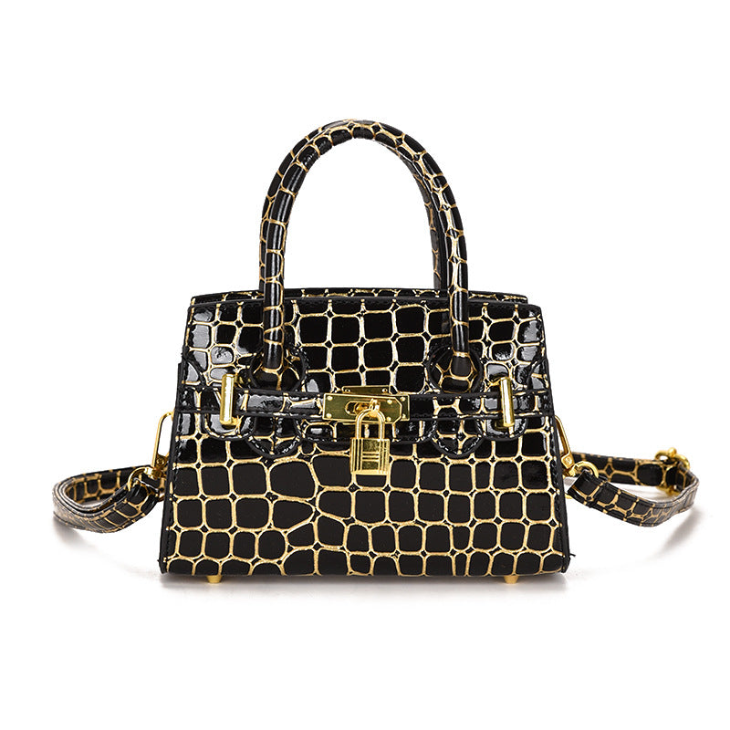 European and American stone pattern handbag