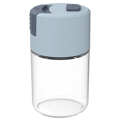 Press Salt Container, Measuring Salt Shaker, Glass Spice Jar