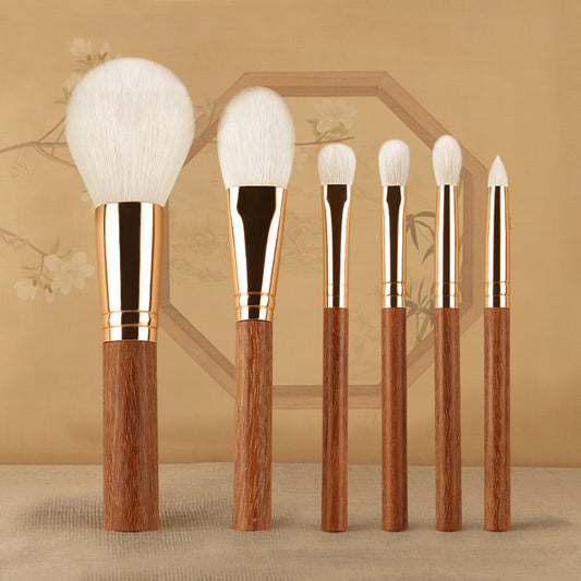 Golden Sandwood White Lamb Hair 6-Piece Makeup Brush Set