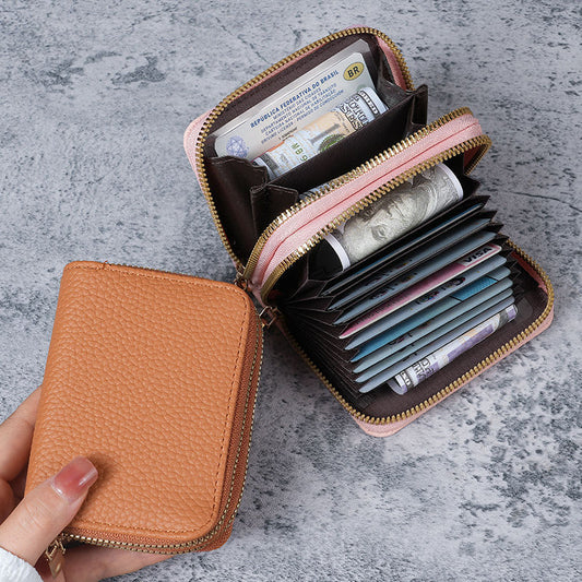 ins new double-layer women's card bag wallet