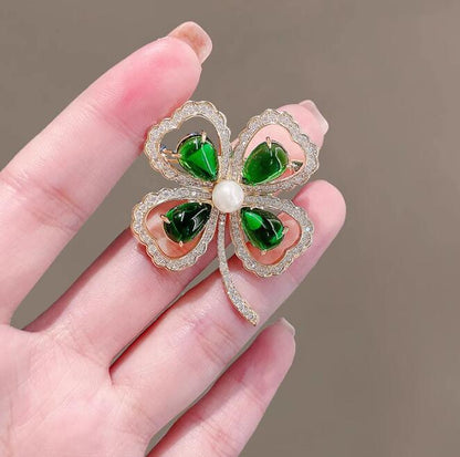 New four-leaf clover brooch