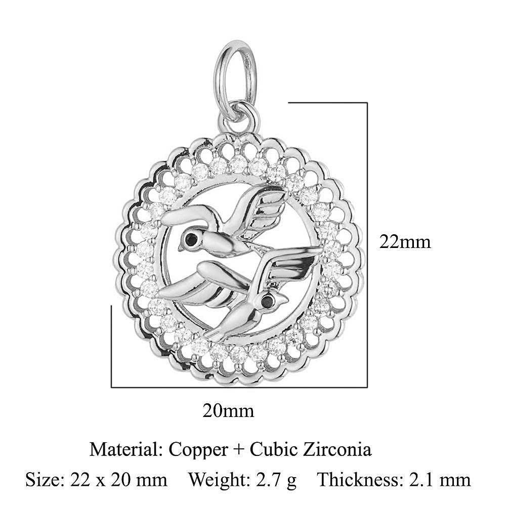 Copper Zircon Pendant Dog Claw Snake Bird Pigeon