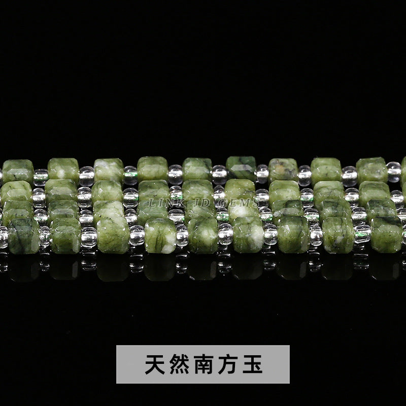 6/8Mm crystal agate jade cube loose beads