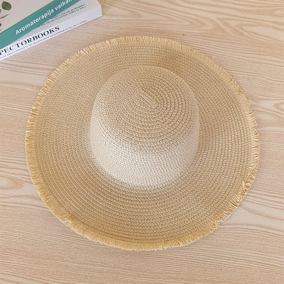 Sombrero de paja de ala ancha para verano 