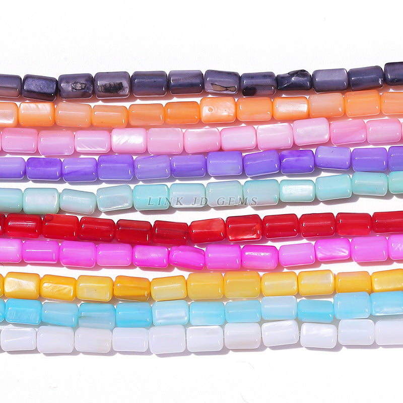 3 * 5Mm optimized multi-color shell cylindrical beads loose beads