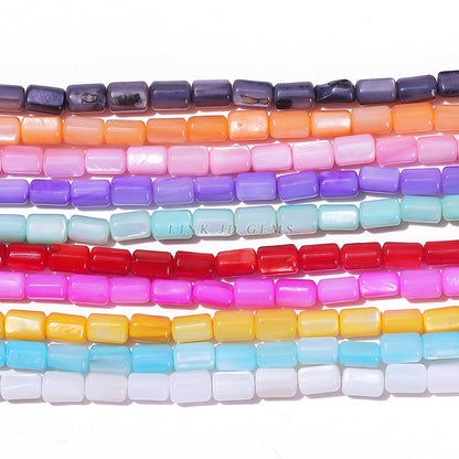 3 * 5Mm optimized multi-color shell cylindrical beads loose beads