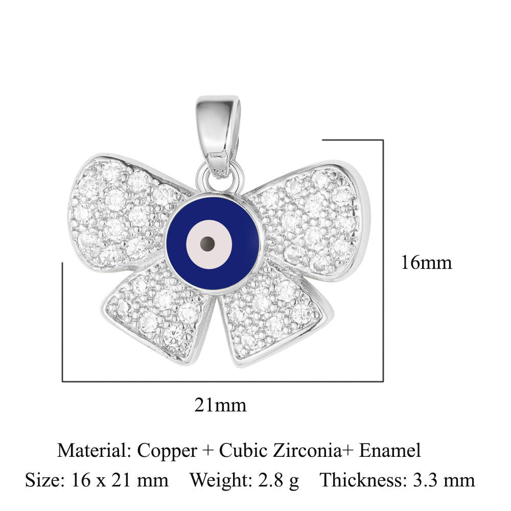 Butterfly Eye Sun Copper Zircon Pendant