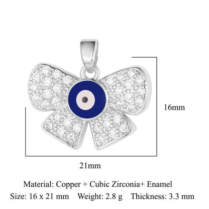 Butterfly Eye Sun Copper Zircon Pendant