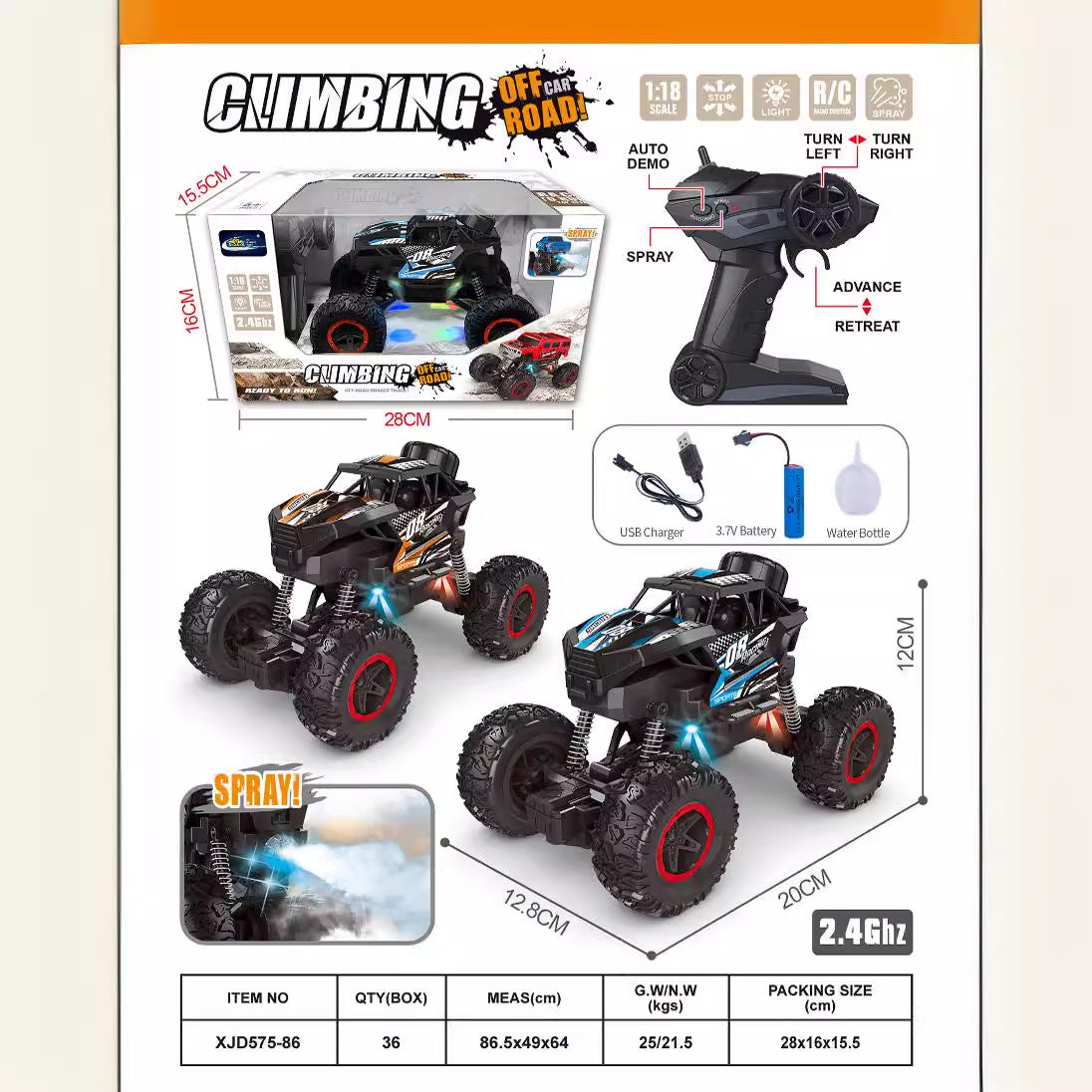 1:20 Scale Remote Control Car for Children: Dual Channel Remote Control Sports Car, Six Channel Wireless Electric Toy Car