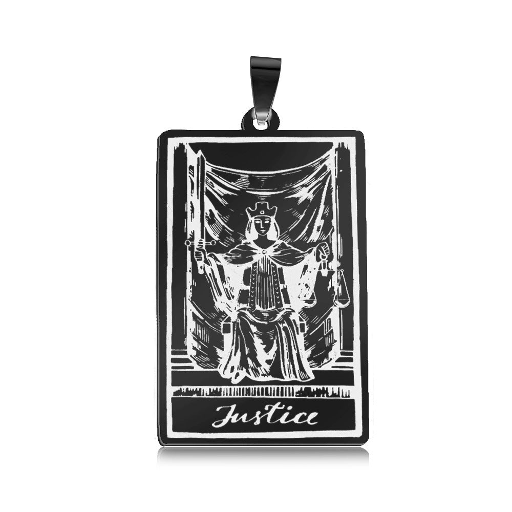 5 pcs/bag gun black tarot brand titanium steel pendant