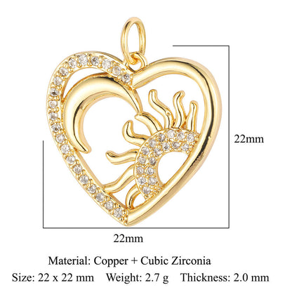 Star of David Copper Zirconia Pendant