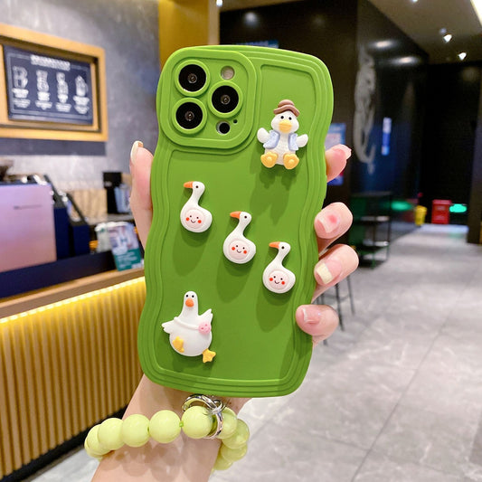 Apple 14 Mustard Green Duck Heart Bead iPhone XR Big Wave