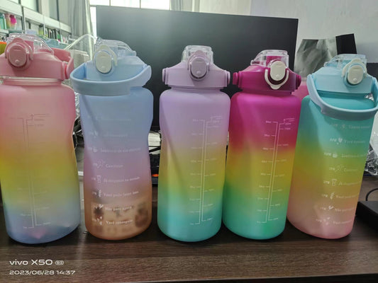 Gradient Color Three-Piece Plastic Bottle Set