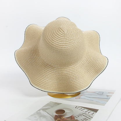 Sombrero para el sol DIY de ala grande en blanco para verano al por mayor 