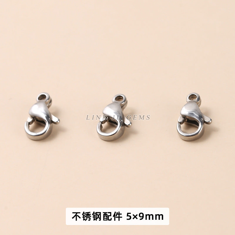 Stainless steel nine-character needle ear hook melon seeds and lobster buckle