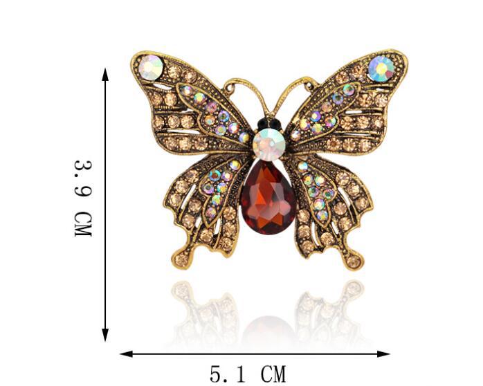 Butterfly brooch with diamonds high-end