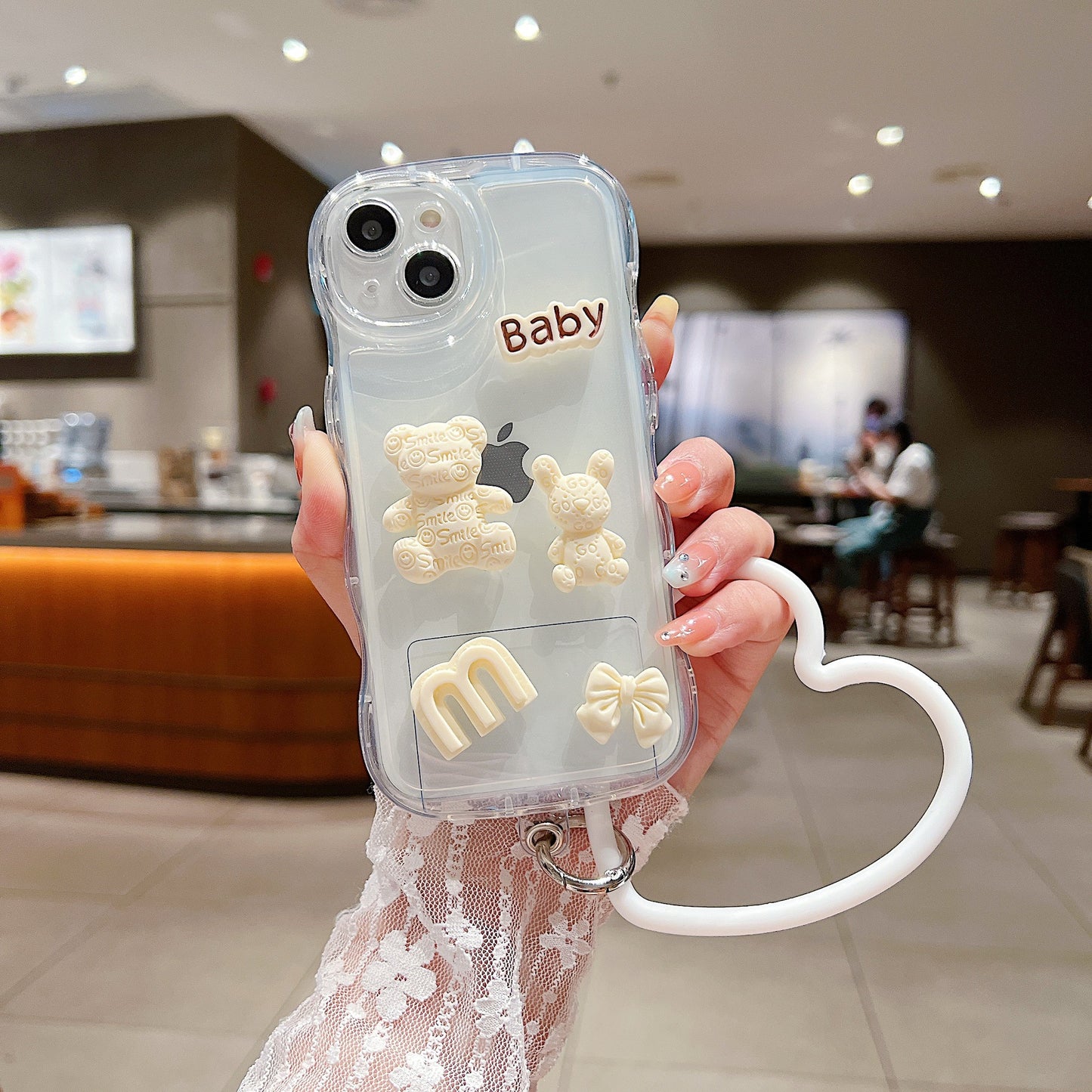 Funda con colgante Baby Bear A11X/A1PRO con diseño de burbujas para Huawei RENO10 Wave 