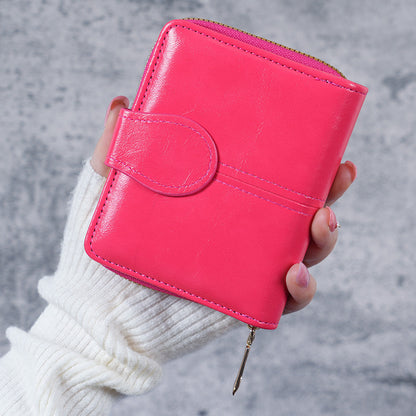 New short wallet, pink.