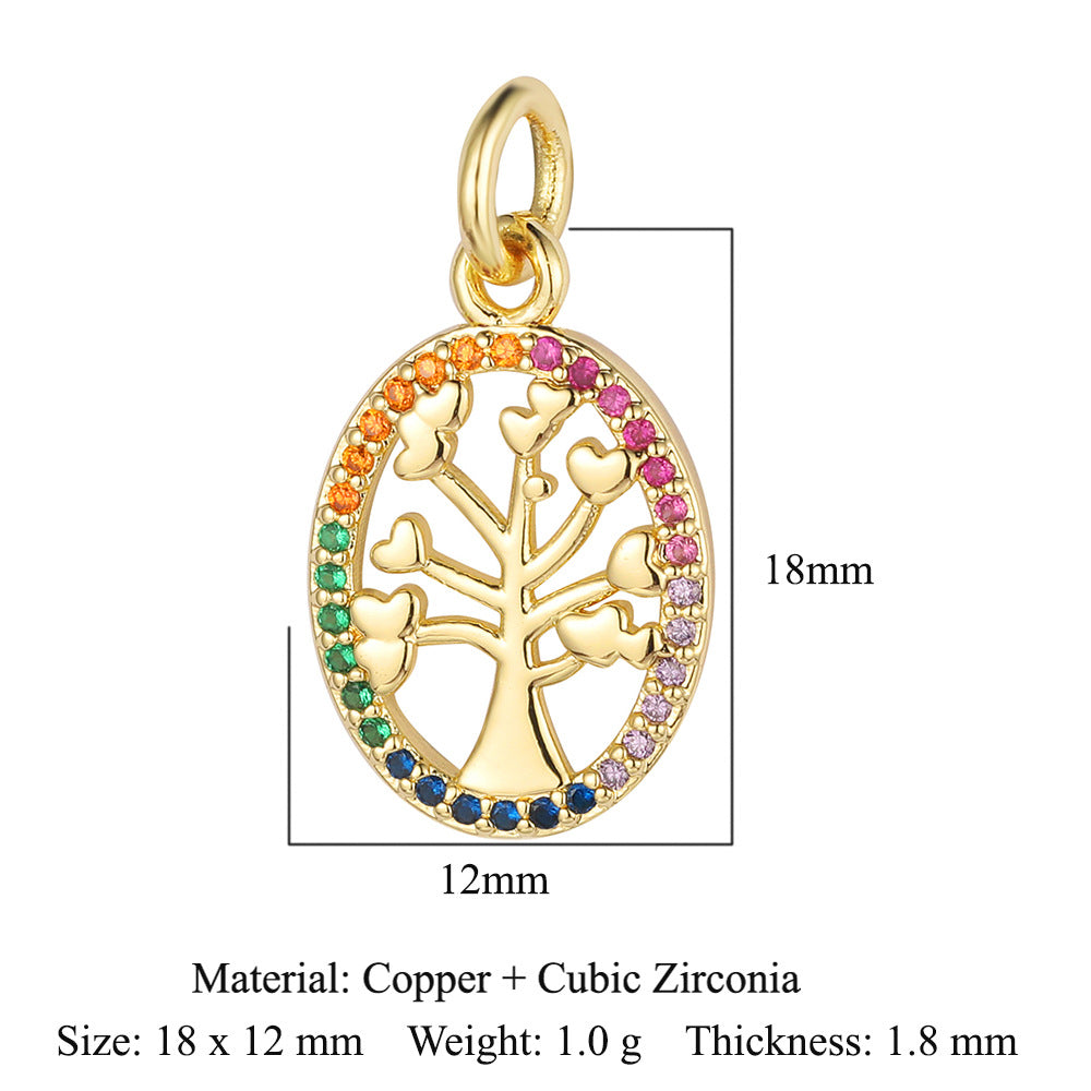 Virgin of the Cross Copper Zircon Pendant