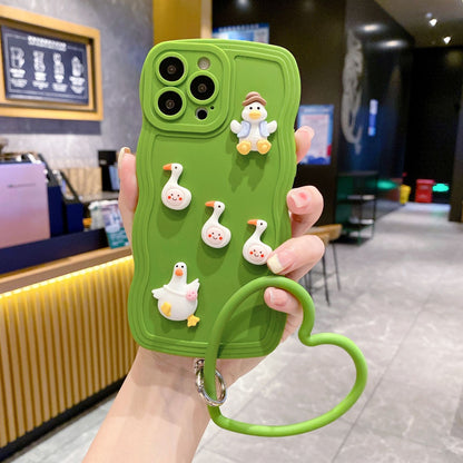 Apple 14 Mustard Green Duck Heart Bead iPhone XR Big Wave