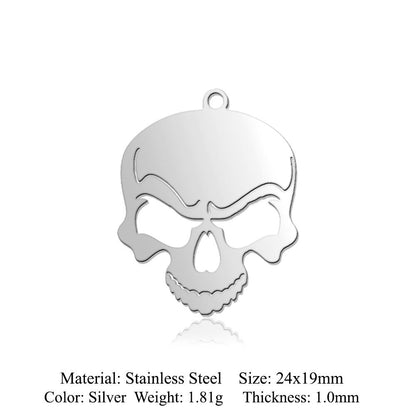 5 pcs/bag Ghost Skull Titanium Steel Pendant