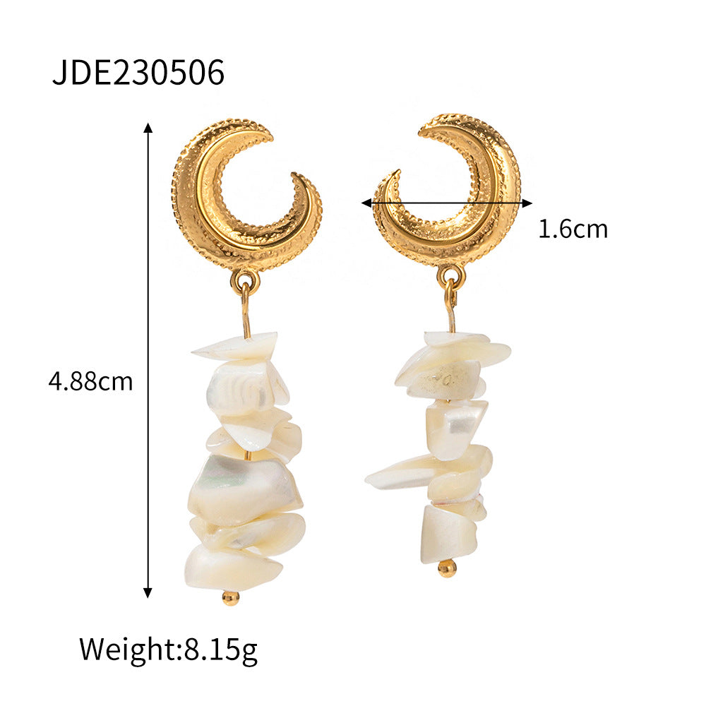 18K stainless steel pendant earrings