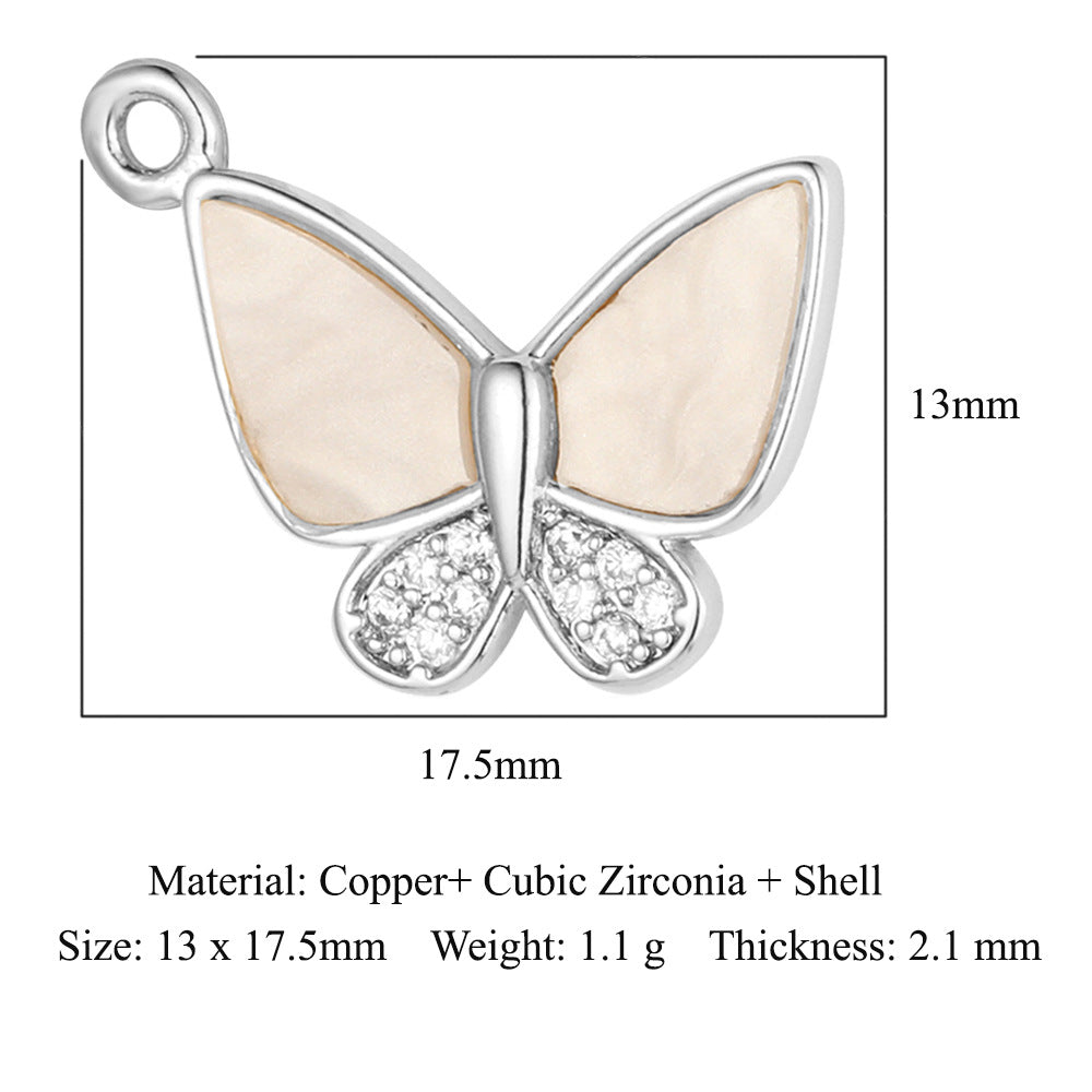 Copper zircon pendant butterfly cupid eyes bee accessories