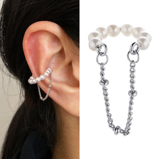 Vintage Pearl Double Layer Ear Cuff Ear Clip