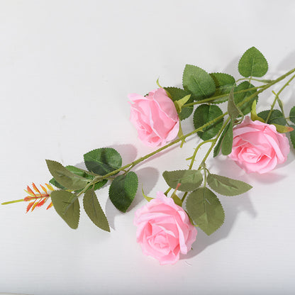 3 small Paris rose artificial flowers