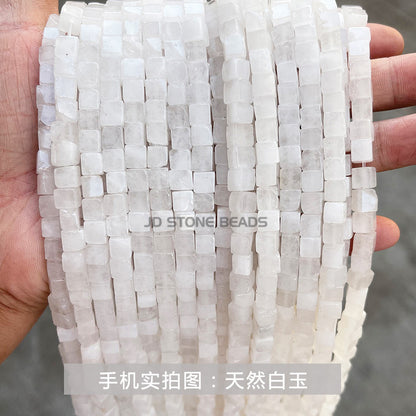 6Mm square loose bead crystal jade