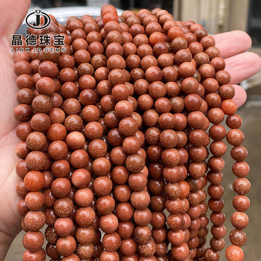 DIY jewelry accessories loose beads, sandstone beads