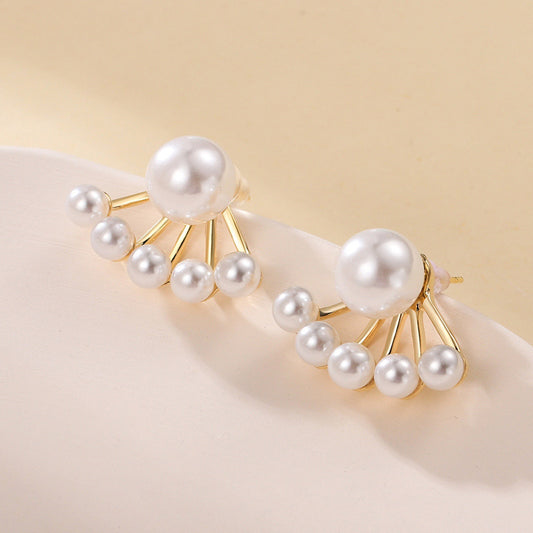 S925 Silver Needle Pearl Personality Earrings