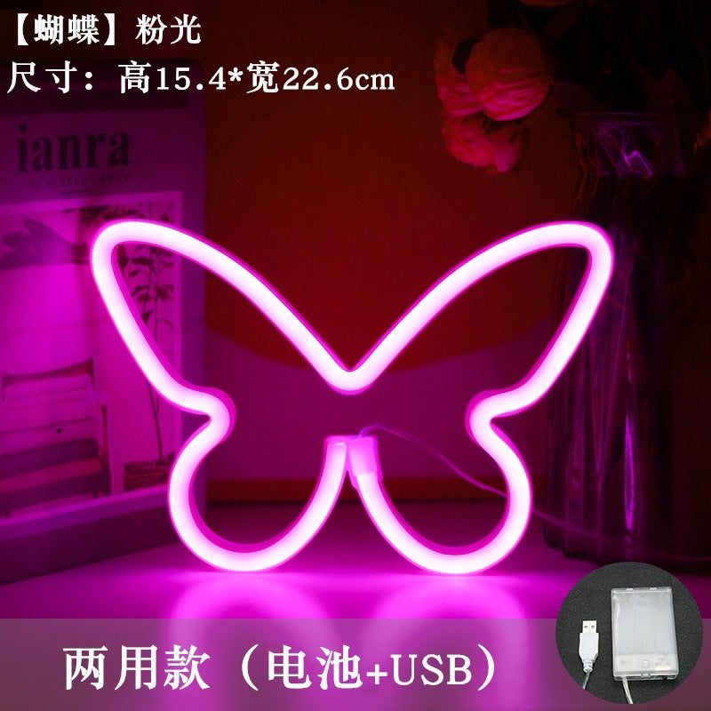 LED neon butterfly modeling light night light