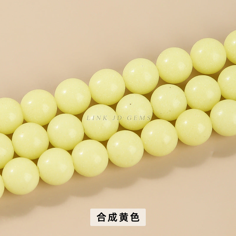 Luminous stone loose beads fluorescent stone beads