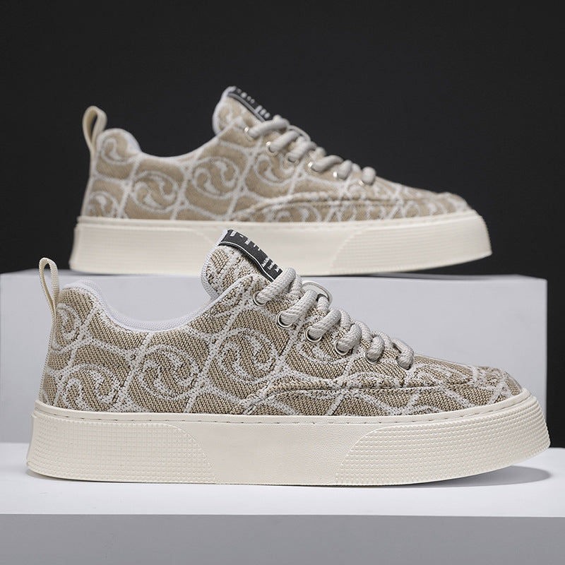 New Printed Embroidered Low-Top Sneakers