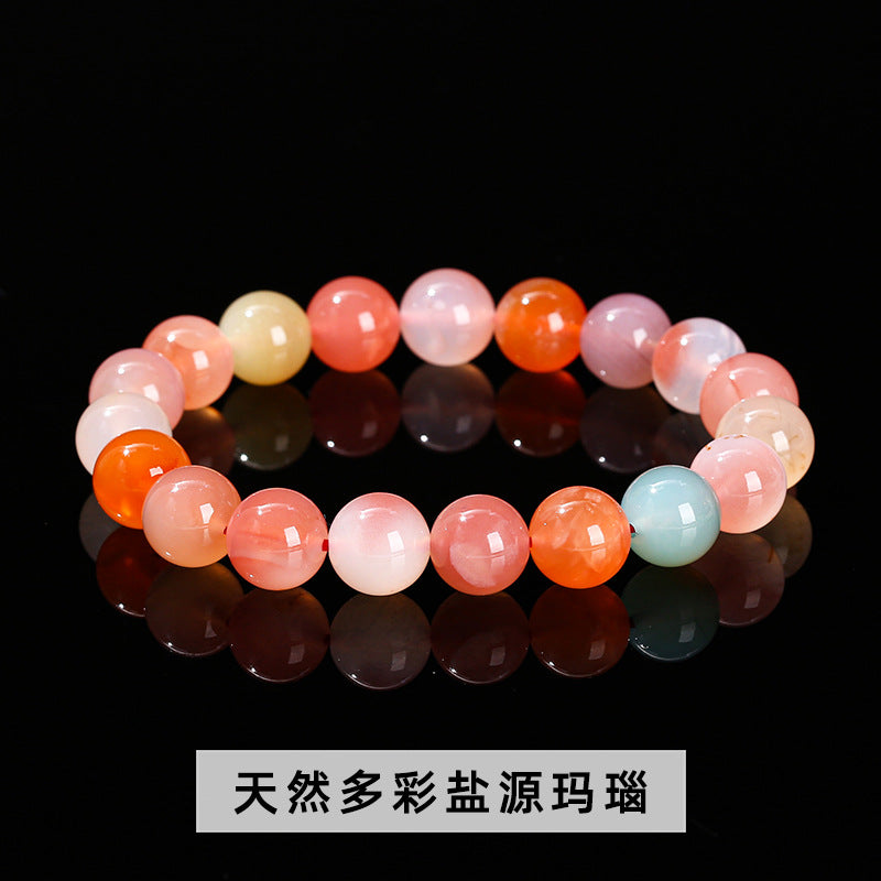 Natural crimson salt source agate bracelet