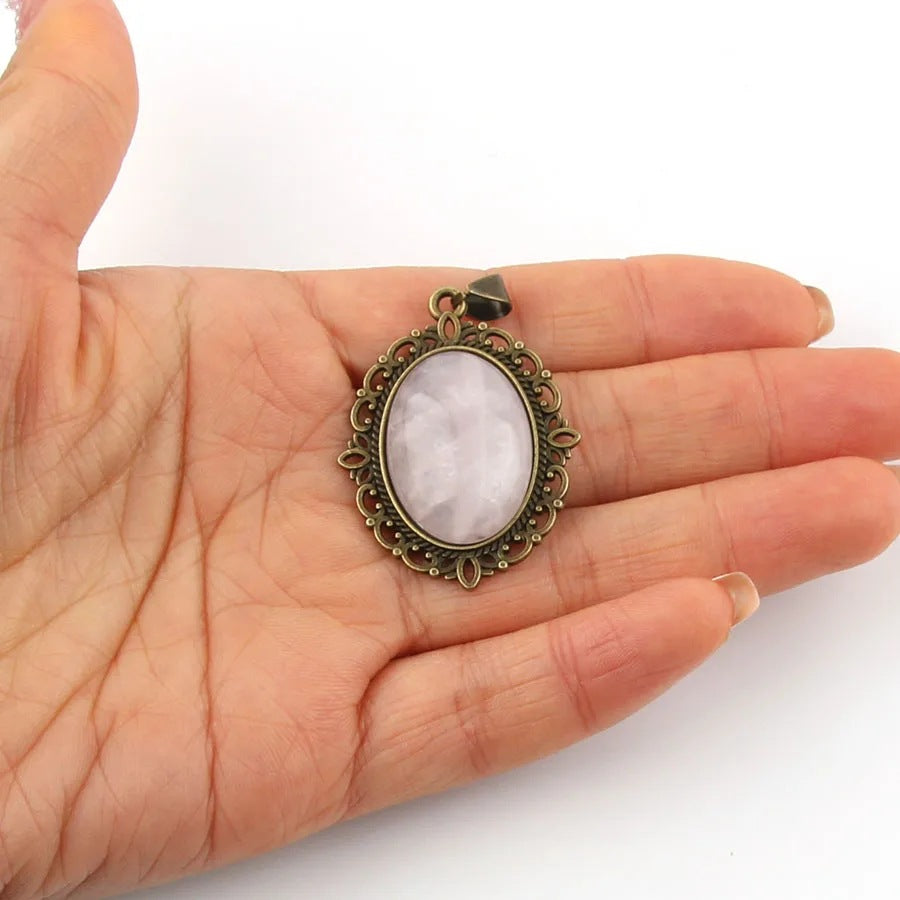 Crystal Oval Crystal Pendant