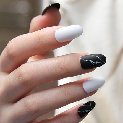 Matte Marble Nails