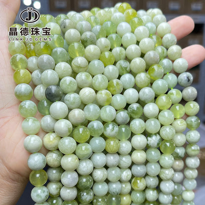 Natural Qingti Milk Cover Xiuyu Round Beads Sapphire Loose Beads