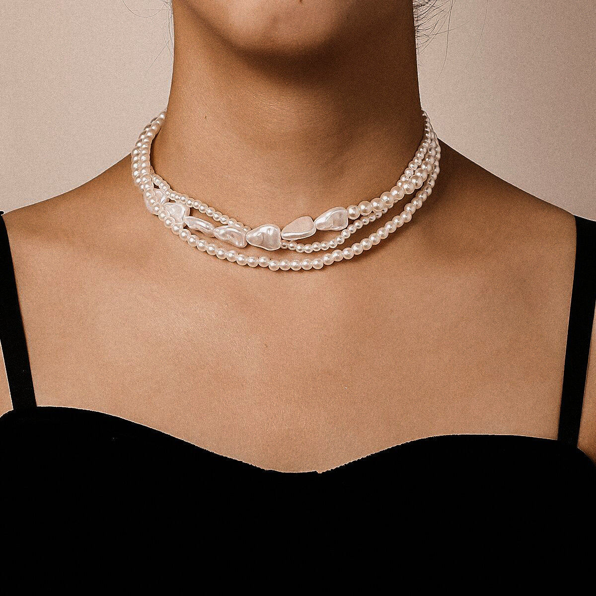 French Vintage Pearl Necklace