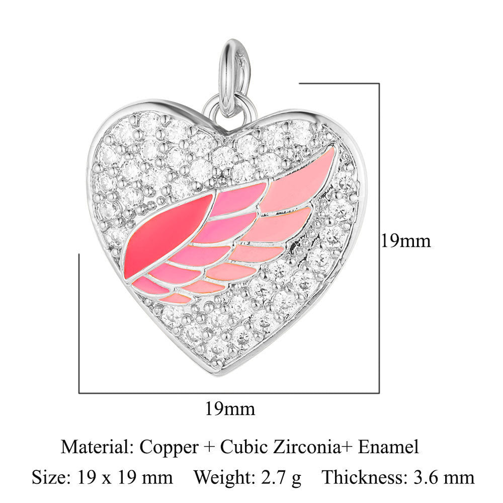 Heartbeat Eyes Mom Copper Zircon Pendant