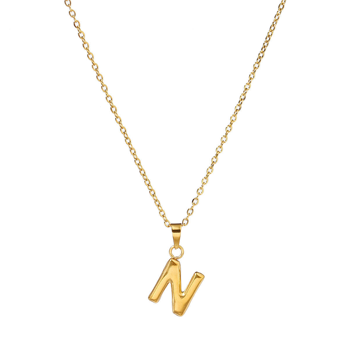 26 letter stainless steel necklace