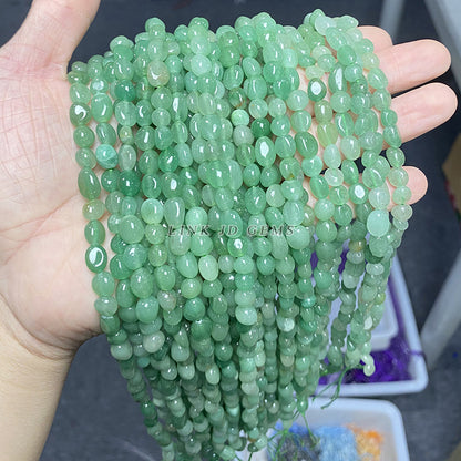 6-8Mm natural green Dongling irregular conformal beads loose beads